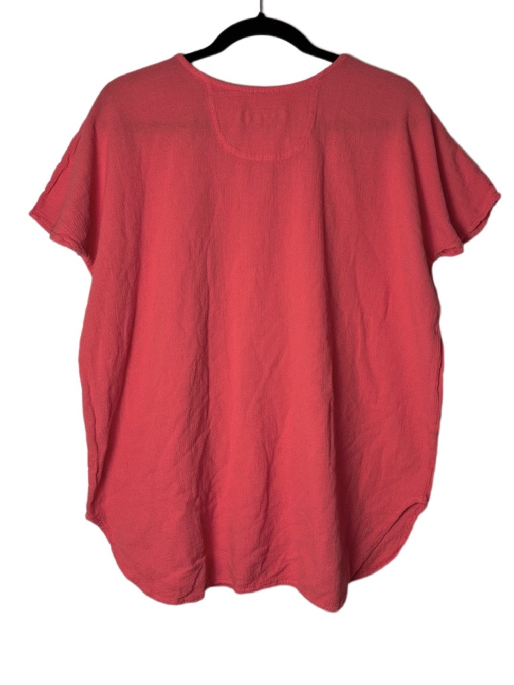 Manta del lago hand embroidered top dolman sleeves woman's size large coral - Picture 2 of 12